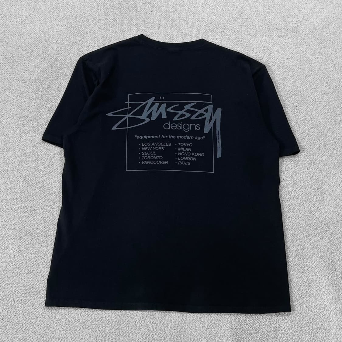 스투시 Stussy 모던 에이지 피그먼트 반팔티 블랙 상품이미지1
