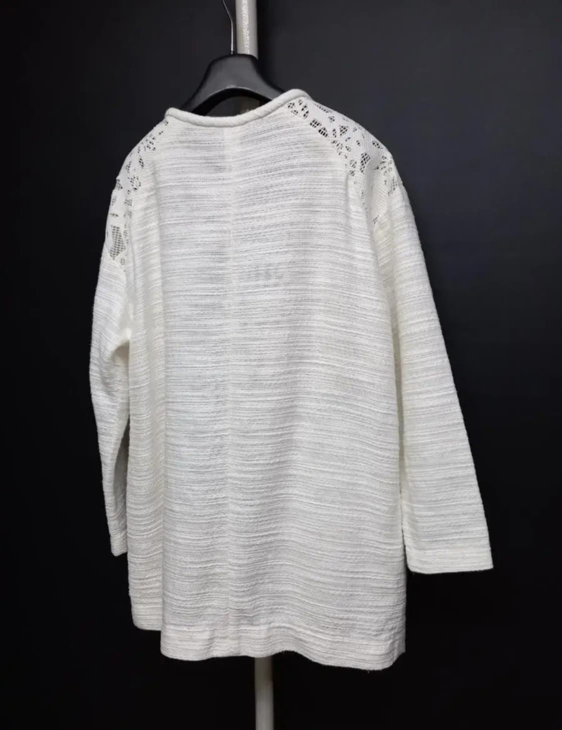 제시뉴욕 화이트 루즈핏 롱 가디건 44-66 상품이미지5