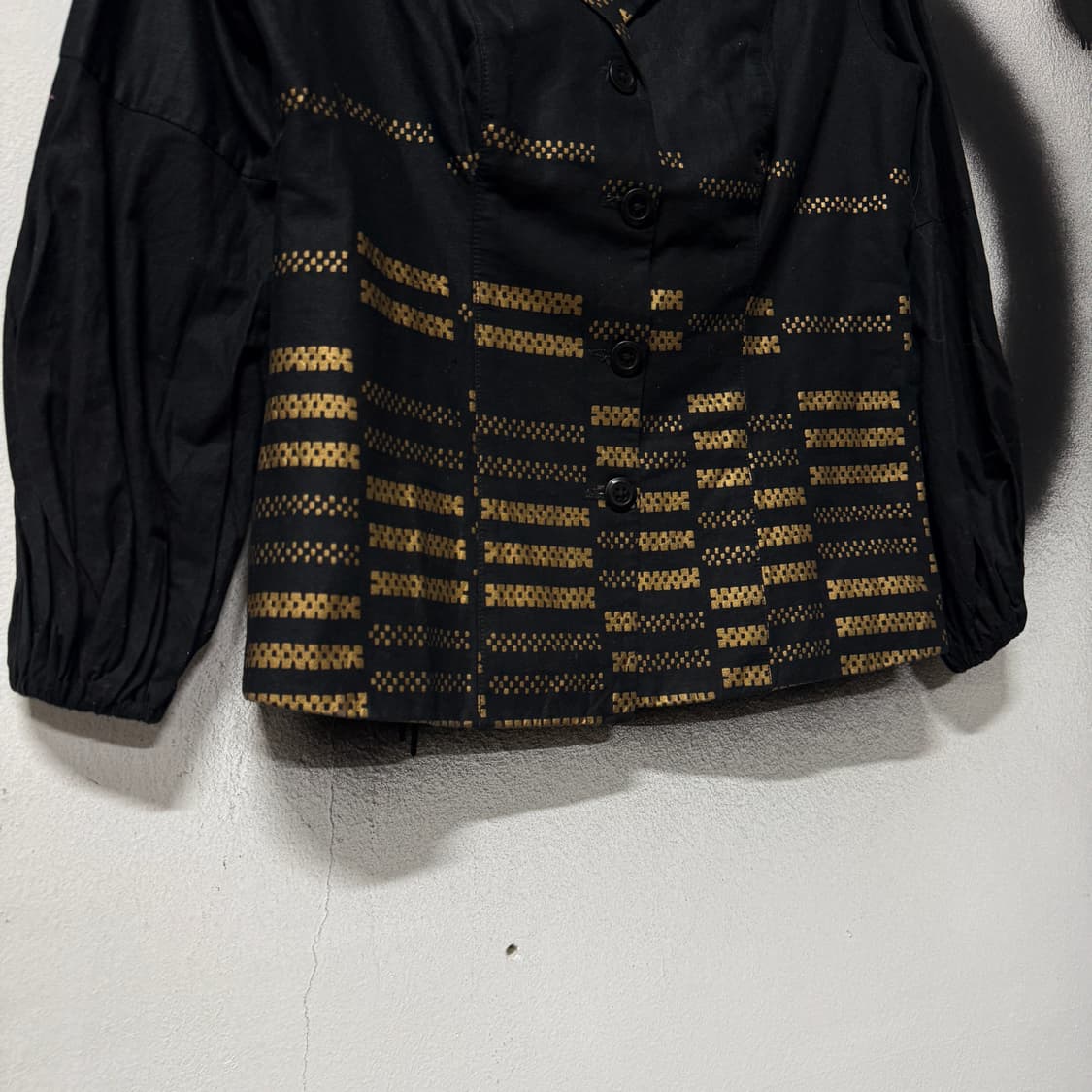 VTG 빈티지 금장 디테일 퍼프 슬리브 코튼 싱글 자켓 상품이미지4