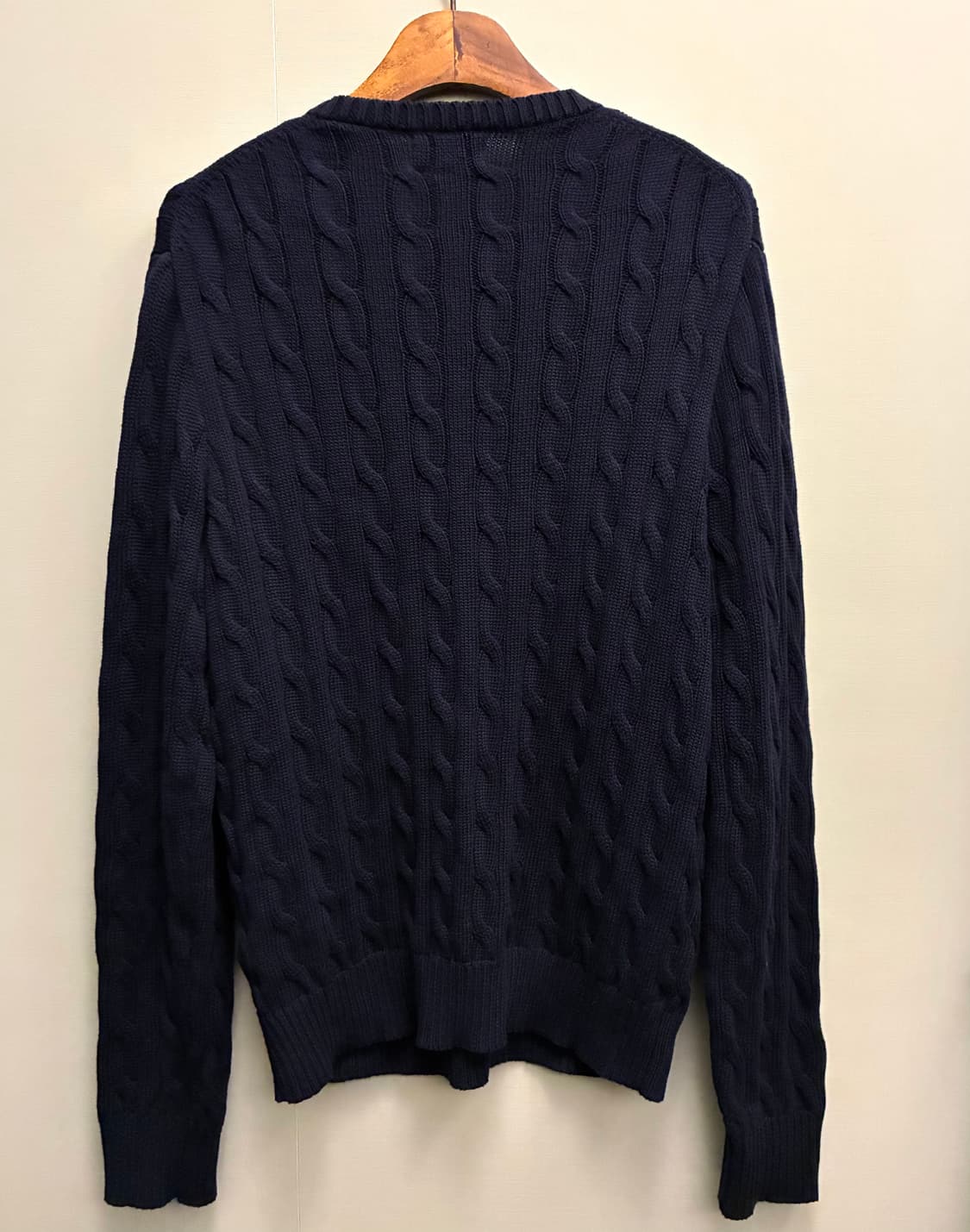 (M/100)폴로랄프로렌 코튼 케이블 꽈배기 니트 네이비 폴로니트 상품이미지7