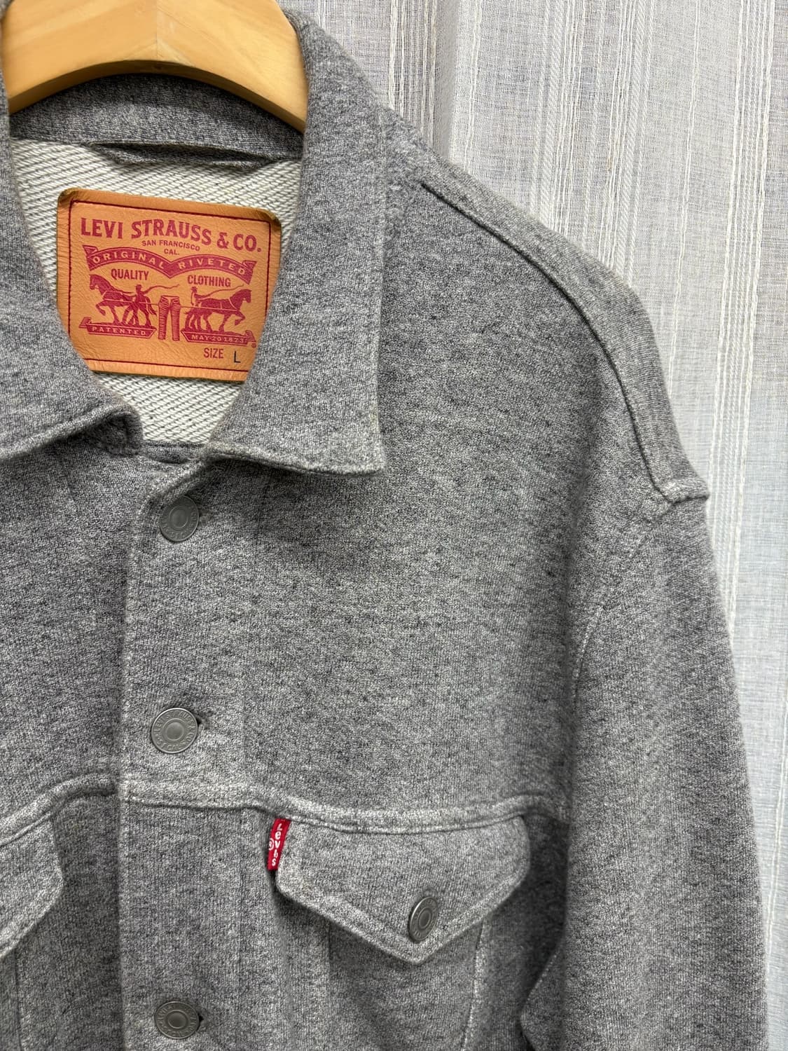 리바이스 프렌치 테리 코튼 트러커 자켓 상품이미지8