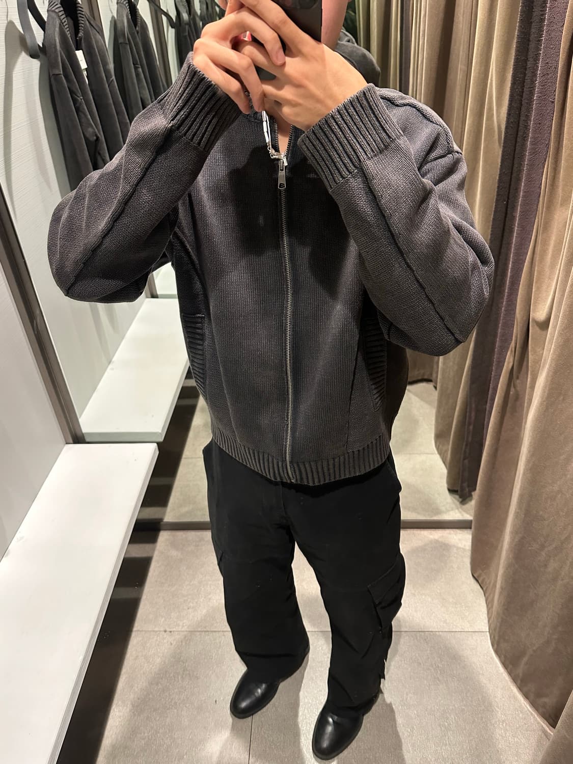 자라 니트집업 상품이미지2