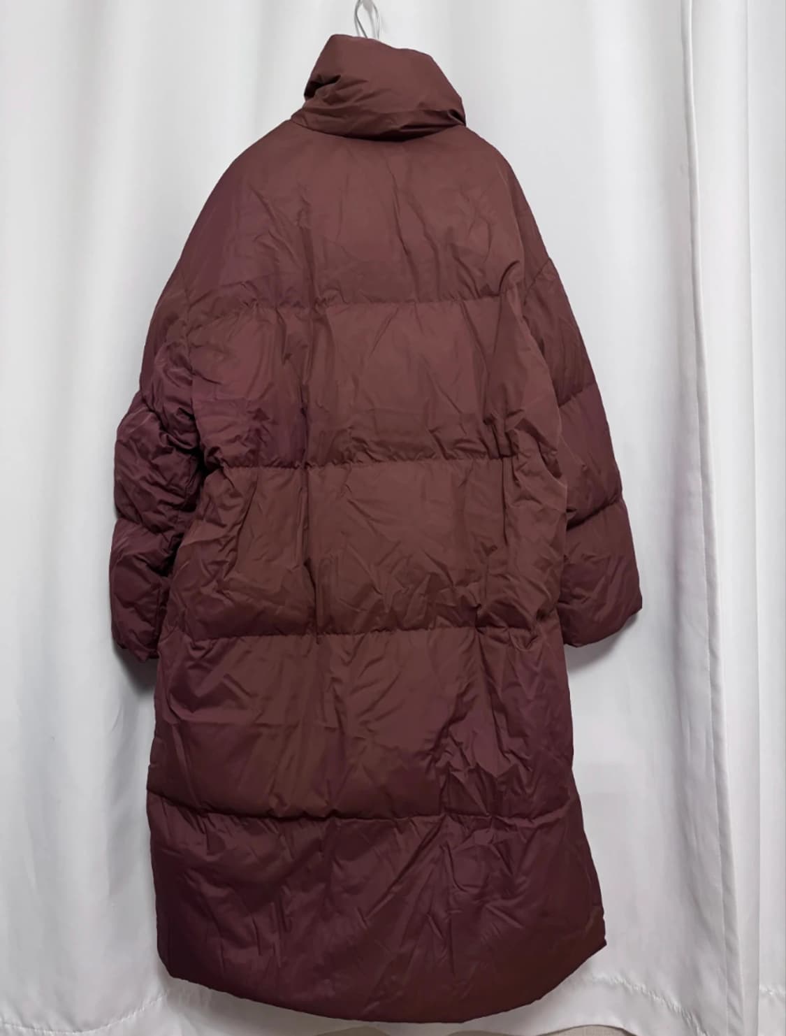 The Triangle 버건디 롱패딩 상품이미지3