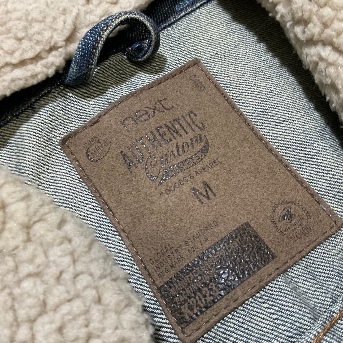 authentic 어센틱 데님 자켓 청 양털 카라 M  상품이미지2