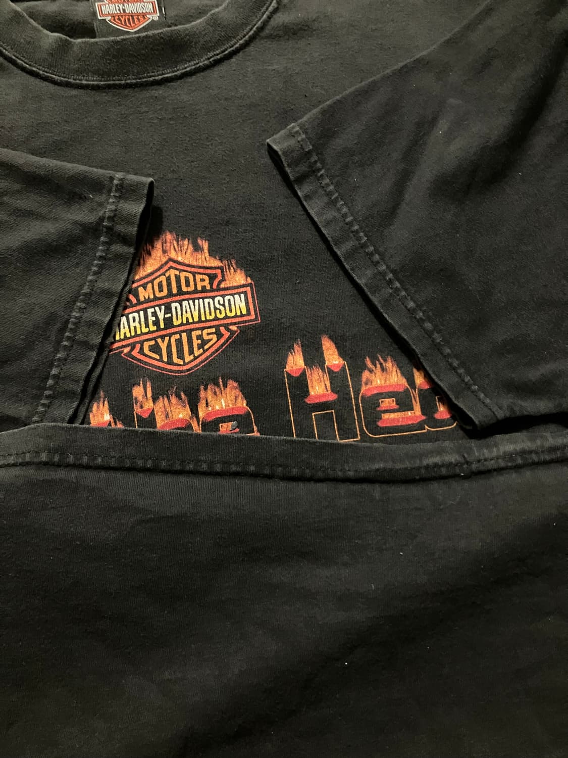 🇺🇸 00s USA 빈티지 할리 데이비슨 플레임 반팔 티셔츠 상품이미지4