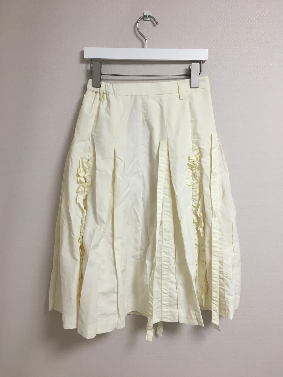 바하윤 RUFFLE RIBBON SKIRT (IVORY) 상품이미지4