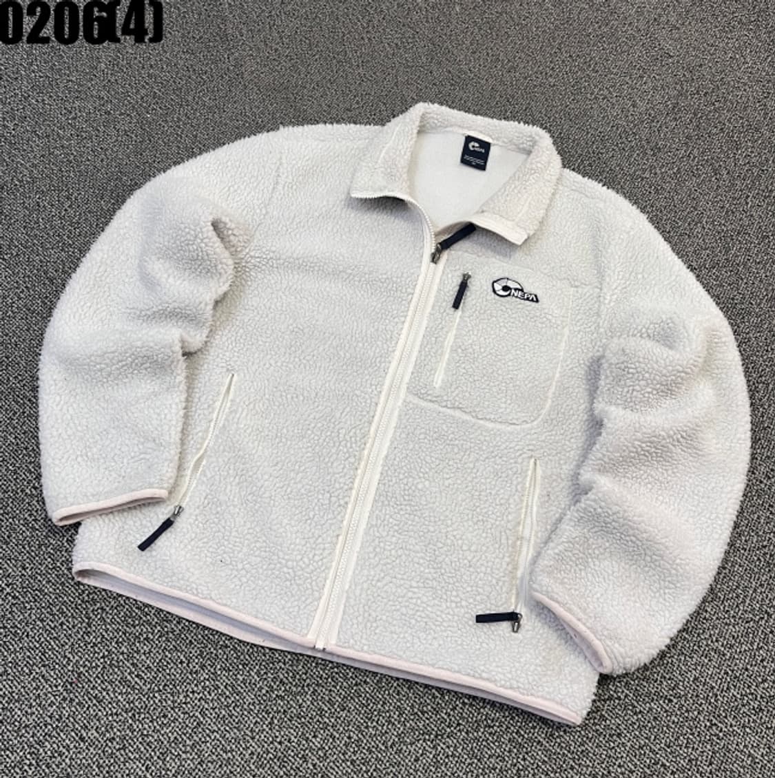 [105/XL] 네파 흰색 뽀글이 플리스 집업 자켓 0206(4) 상품이미지1