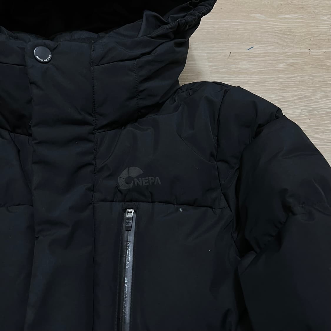 네파 키즈 덕다운 후드 롱 패딩 점퍼 [블랙] S/140 상품이미지4