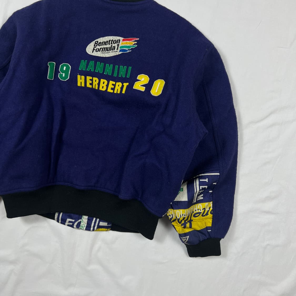 90‘s 베네통포뮬러1 bf1 울 봄버자켓 상품이미지6