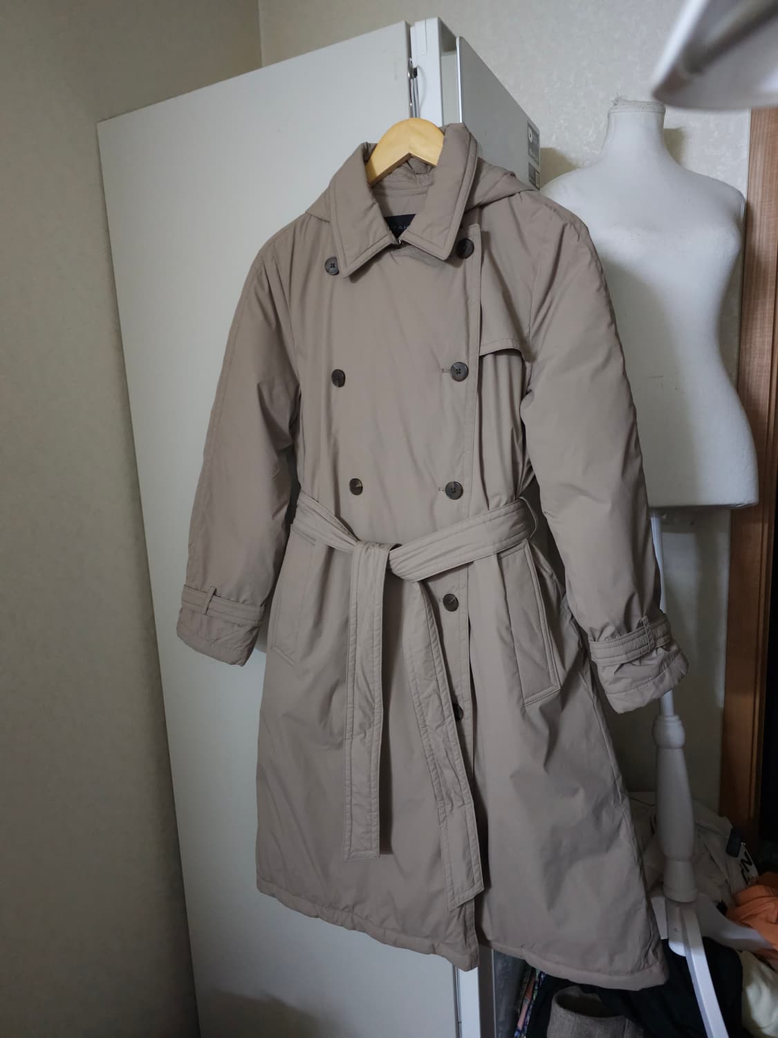 타하리 구스다운 트렌치 패딩코트 상품이미지1