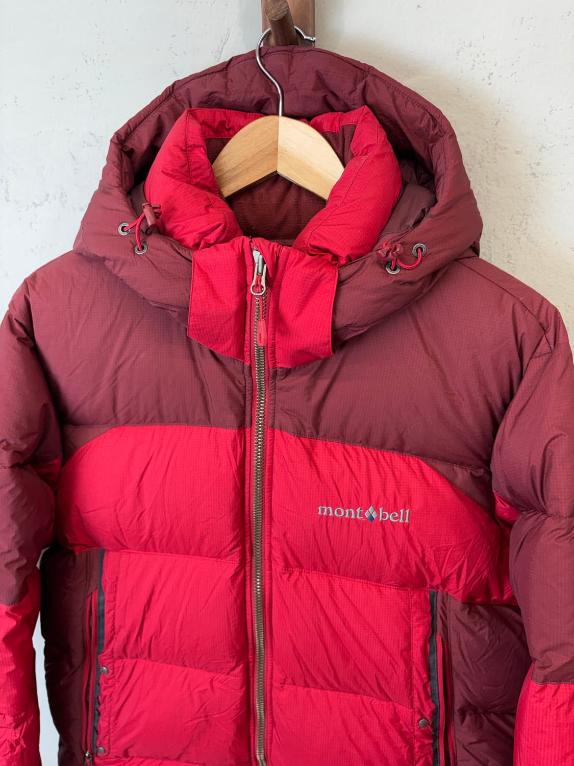 몽벨 헤비 구스다운 패딩 레드 상품이미지5