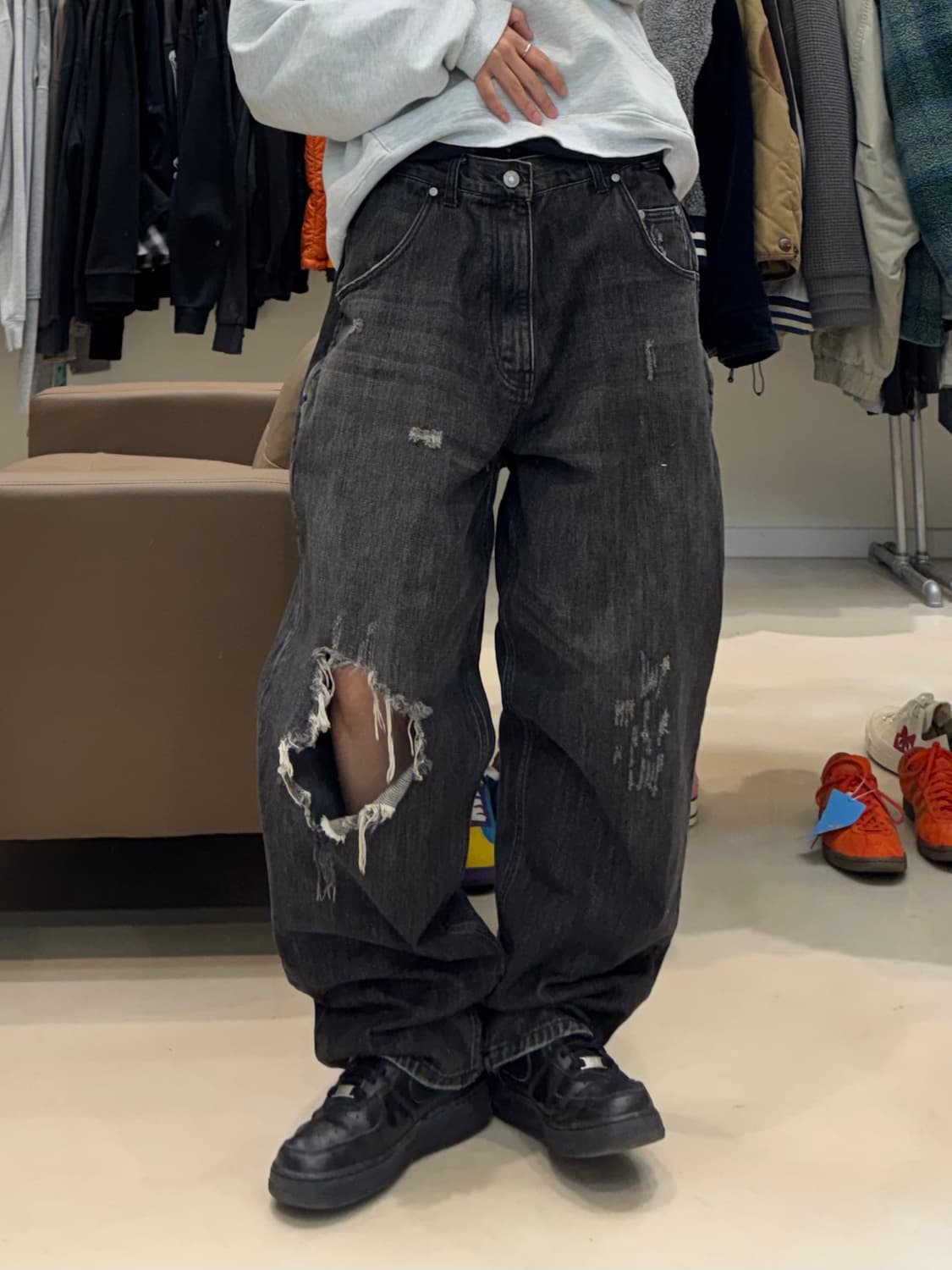 21aw 빔즈 ssz 커스드 데님팬츠 상품이미지5