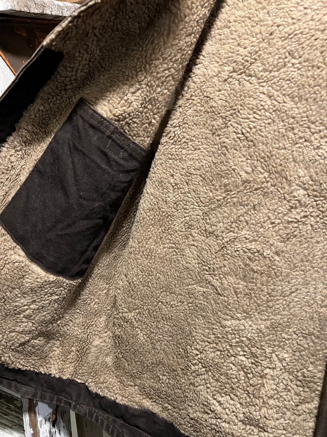[M]칼하트 USA 플리스 라이닝 다크브라운 워크 베스트 상품이미지5