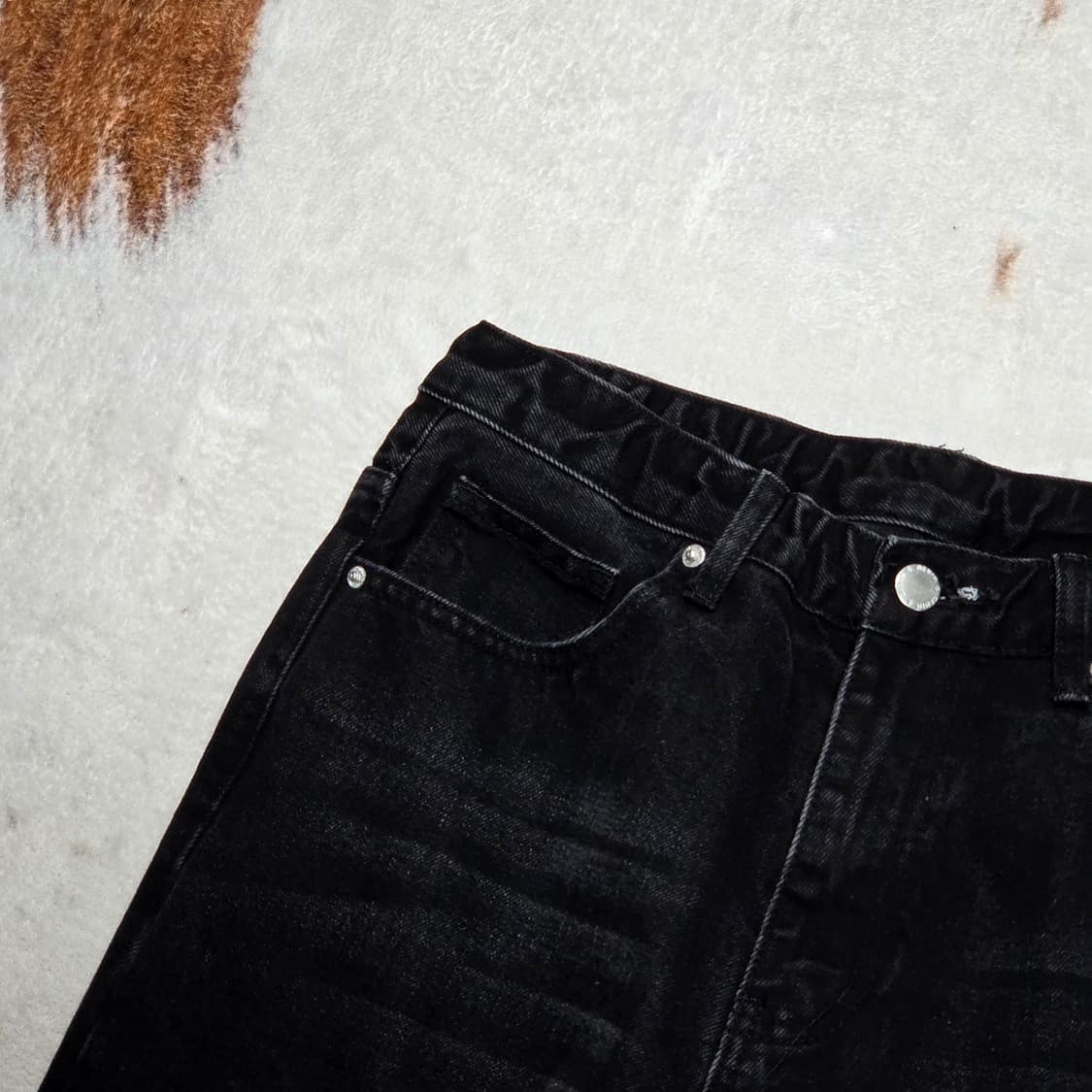 빈티지 흑청 와이드 데님팬츠 상품이미지2