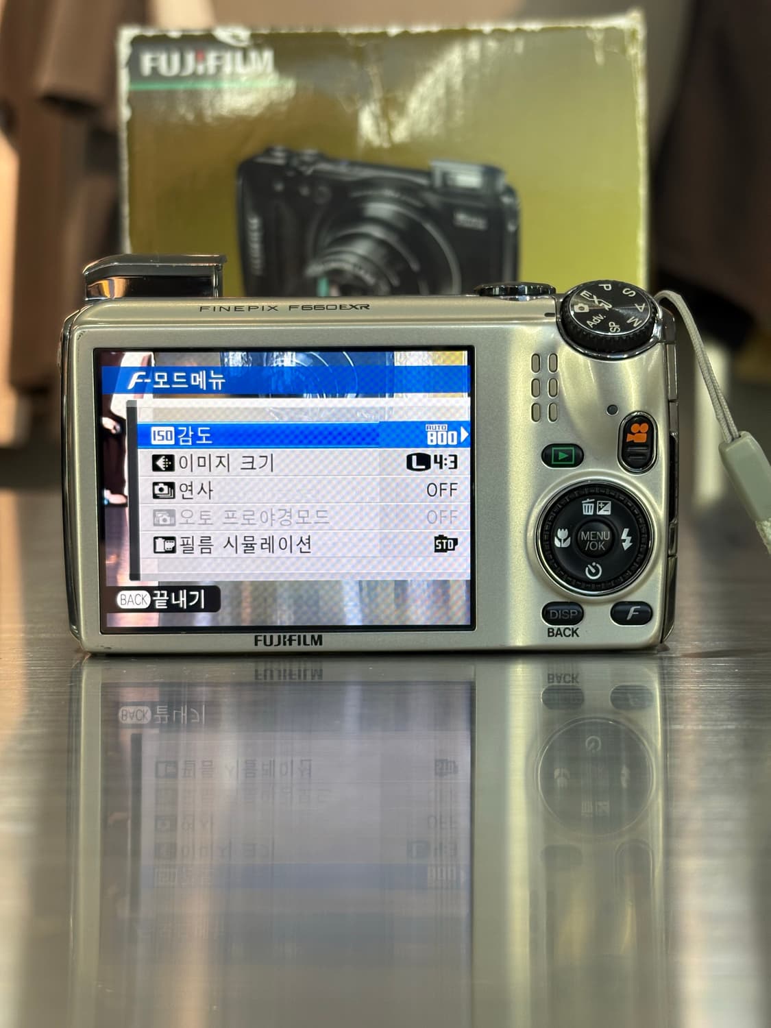 한글/날짜표시/박스)후지필름 파인픽스 f660exr 골드 빈티지디카 상품이미지3
