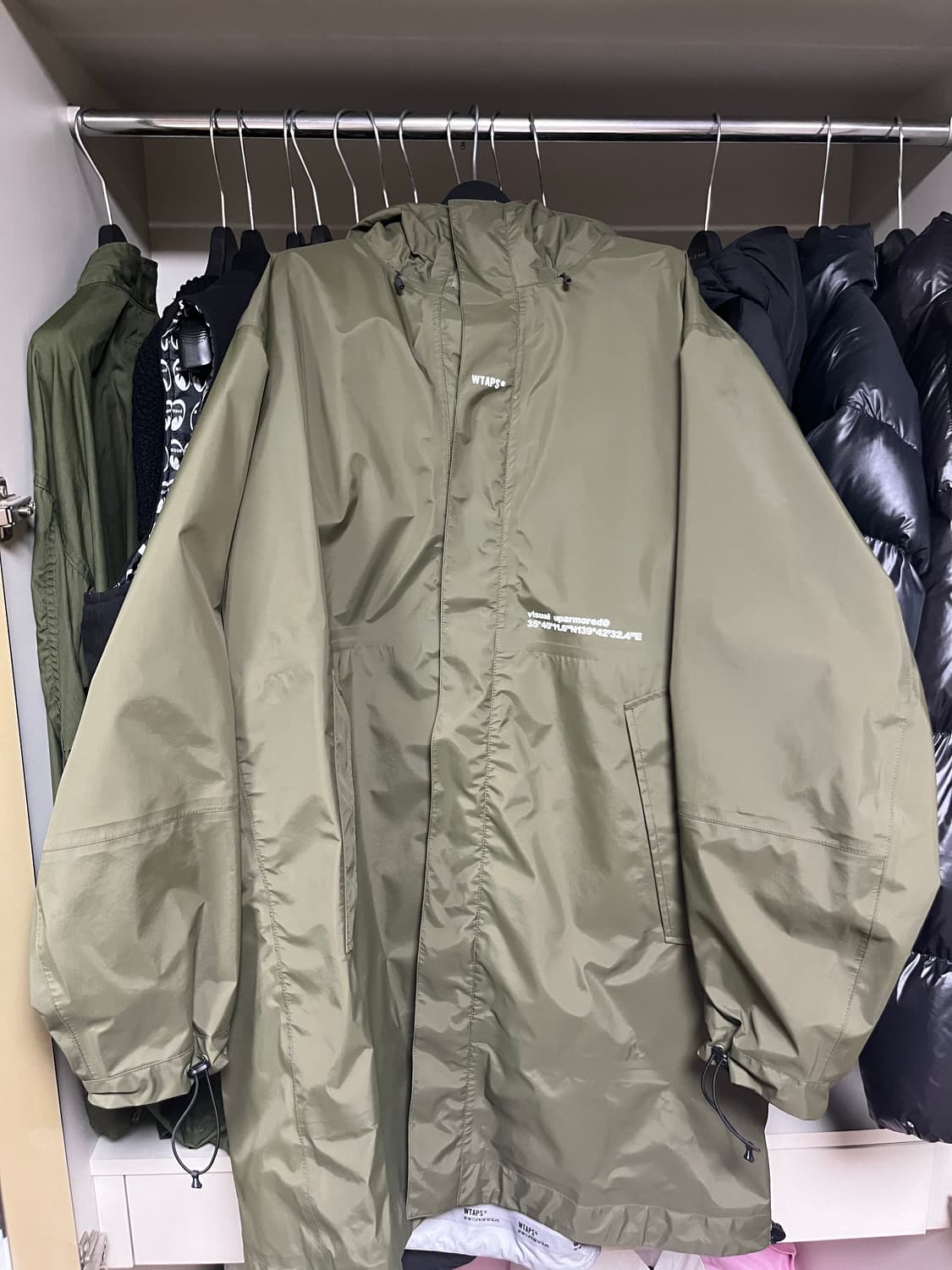 [L] 더블탭스 22SS 3레이어 나일론 롱 자켓 상품이미지7