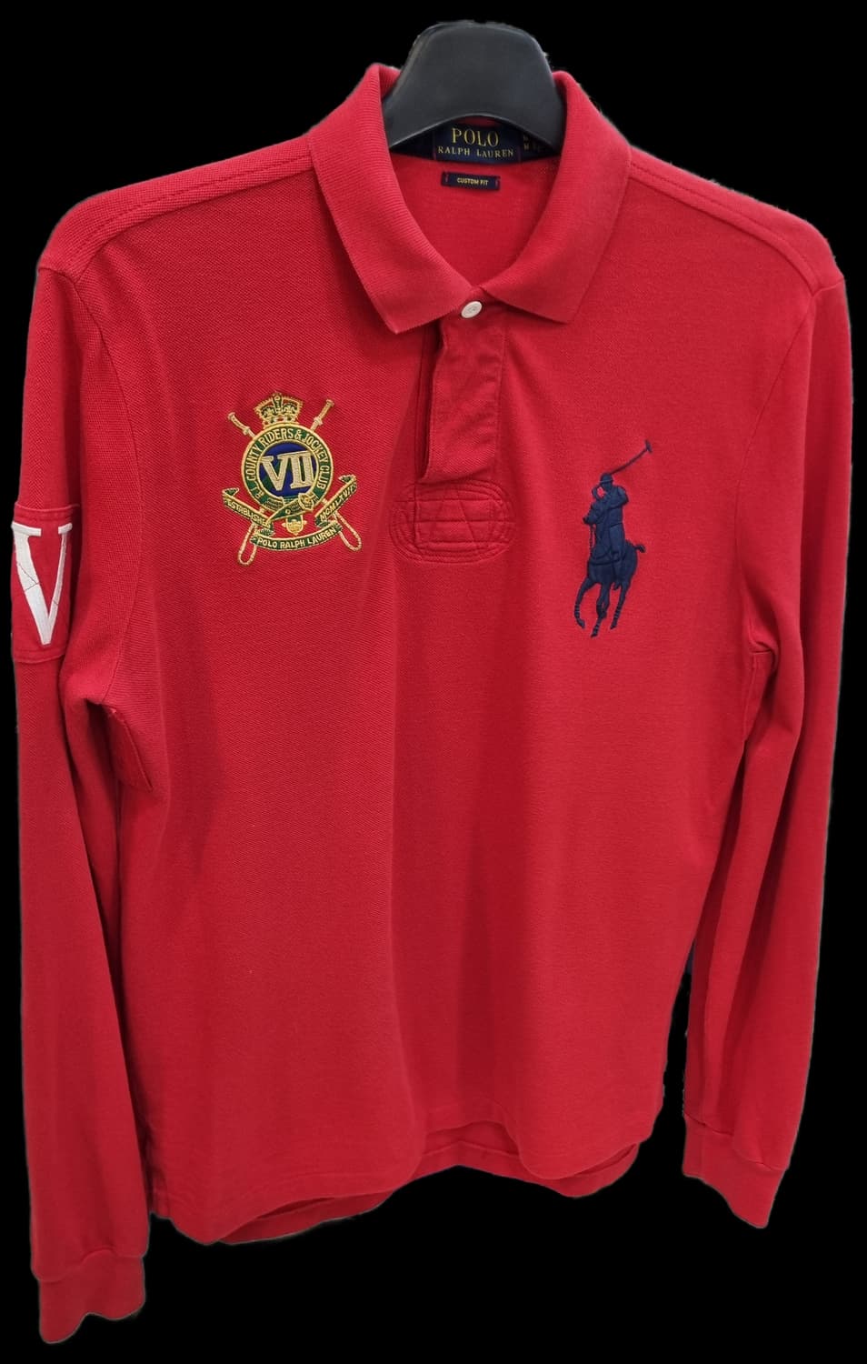 폴로 랄프로렌 커스텀핏 레드 롱슬리브 M 상품이미지1