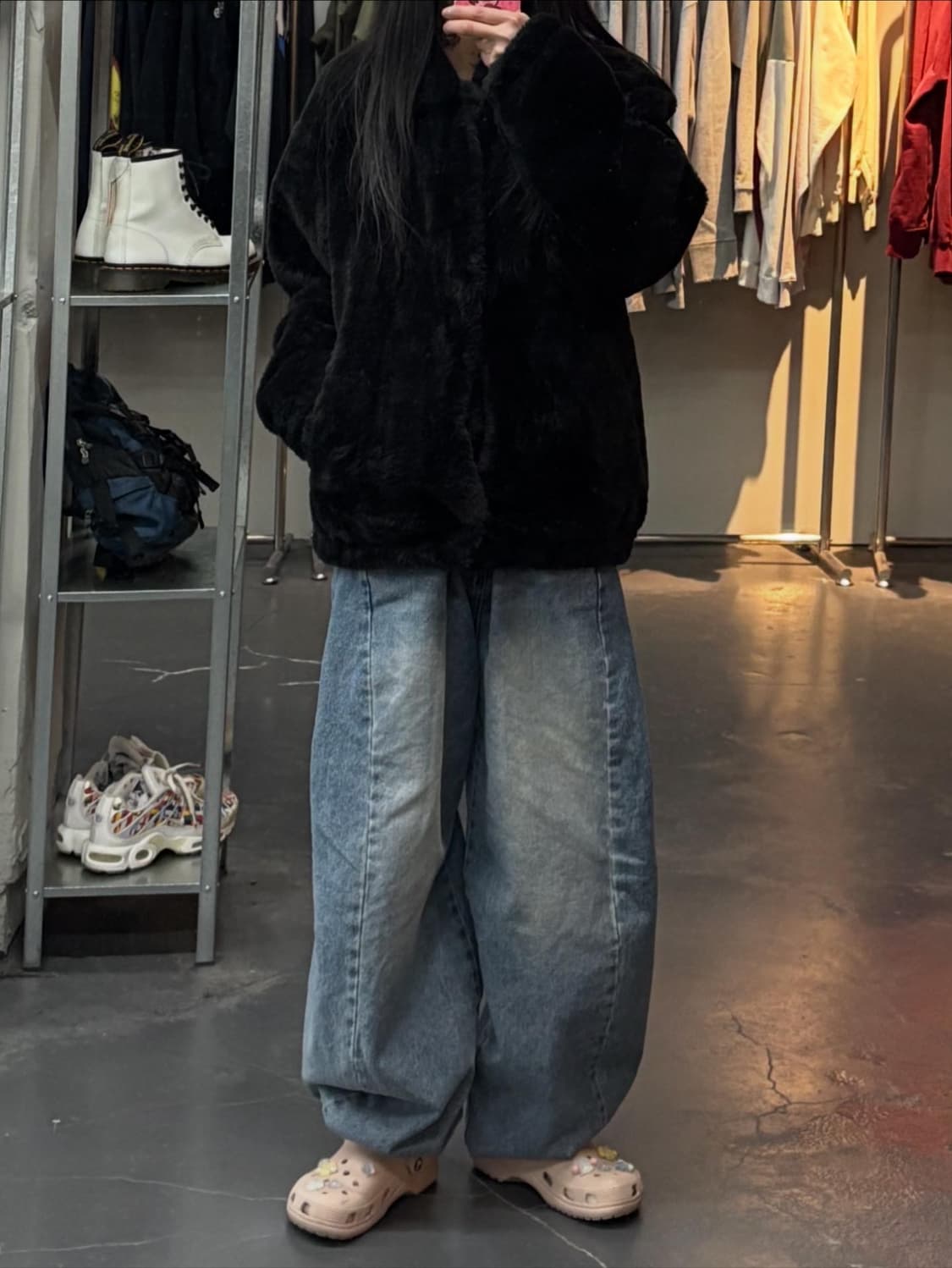 위캔더스 스노우화이트 퍼 자켓 A3192 상품이미지1