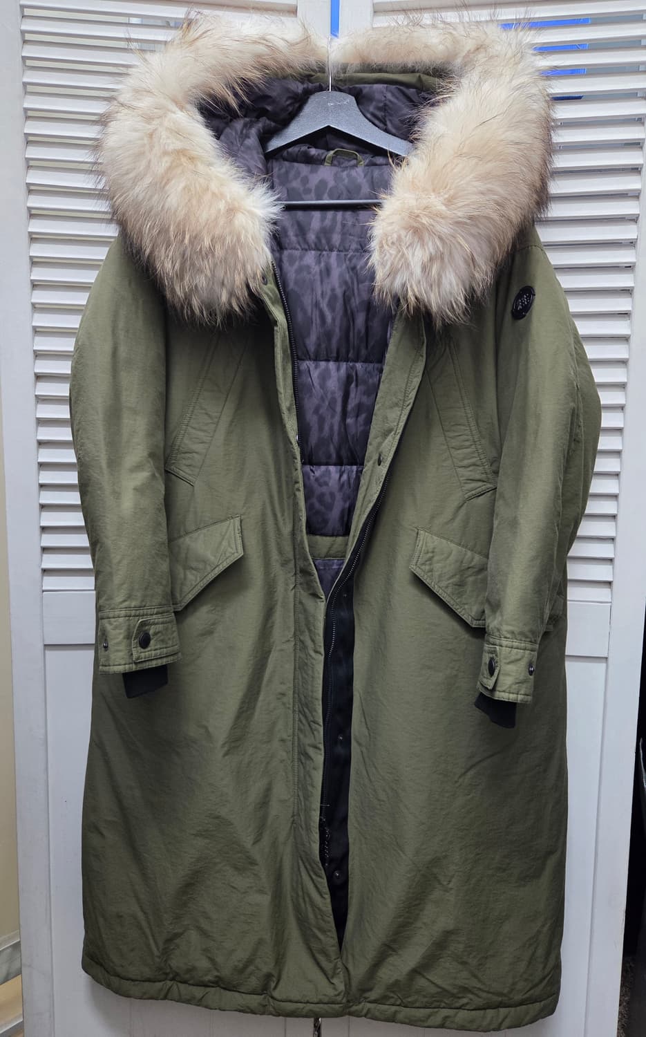 코오롱스포츠 라쿤퍼 구스다운 롱패딩 상품이미지2