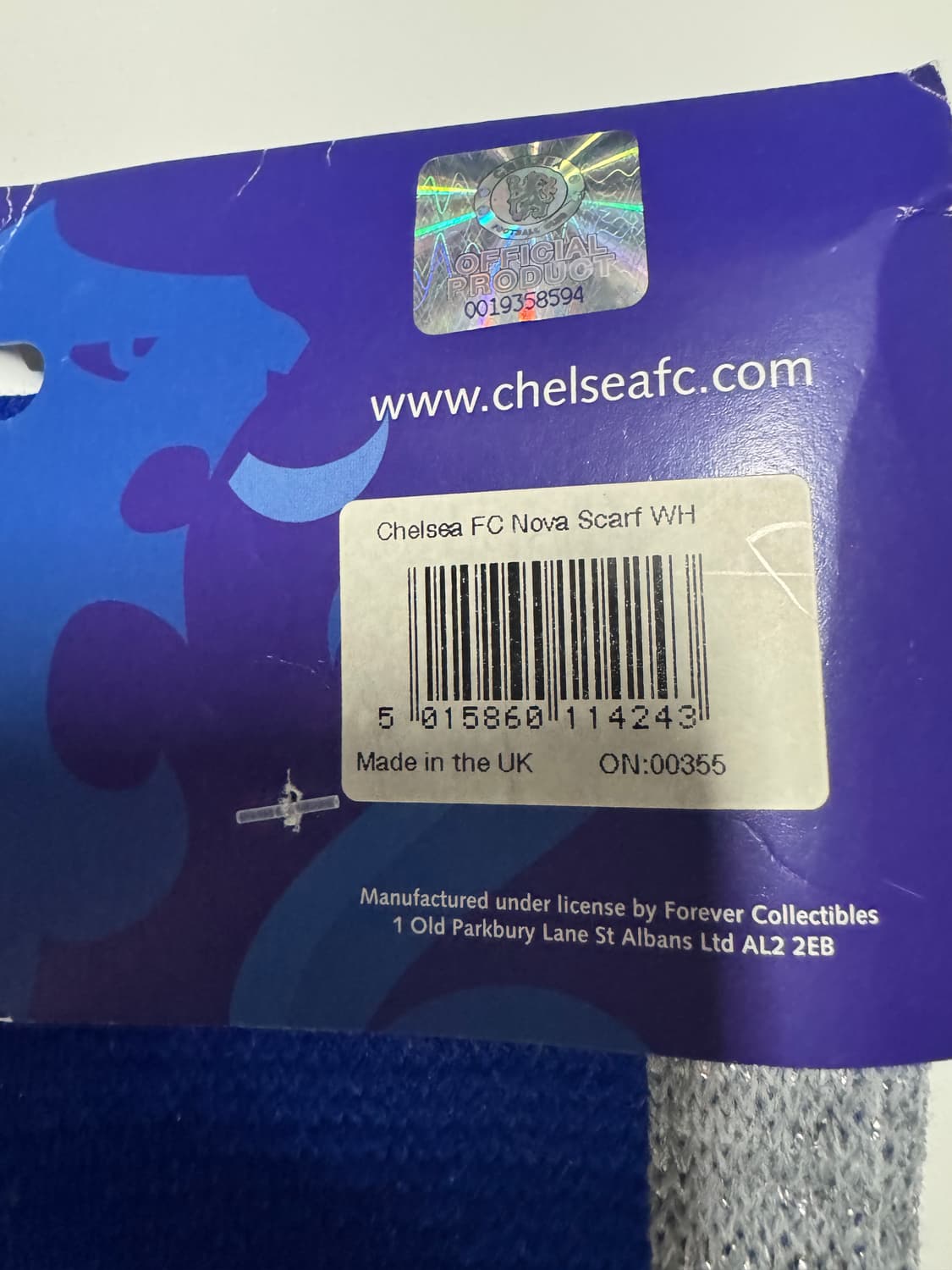 <새상품> 첼시 FC 공식 머플러 블루 상품이미지3