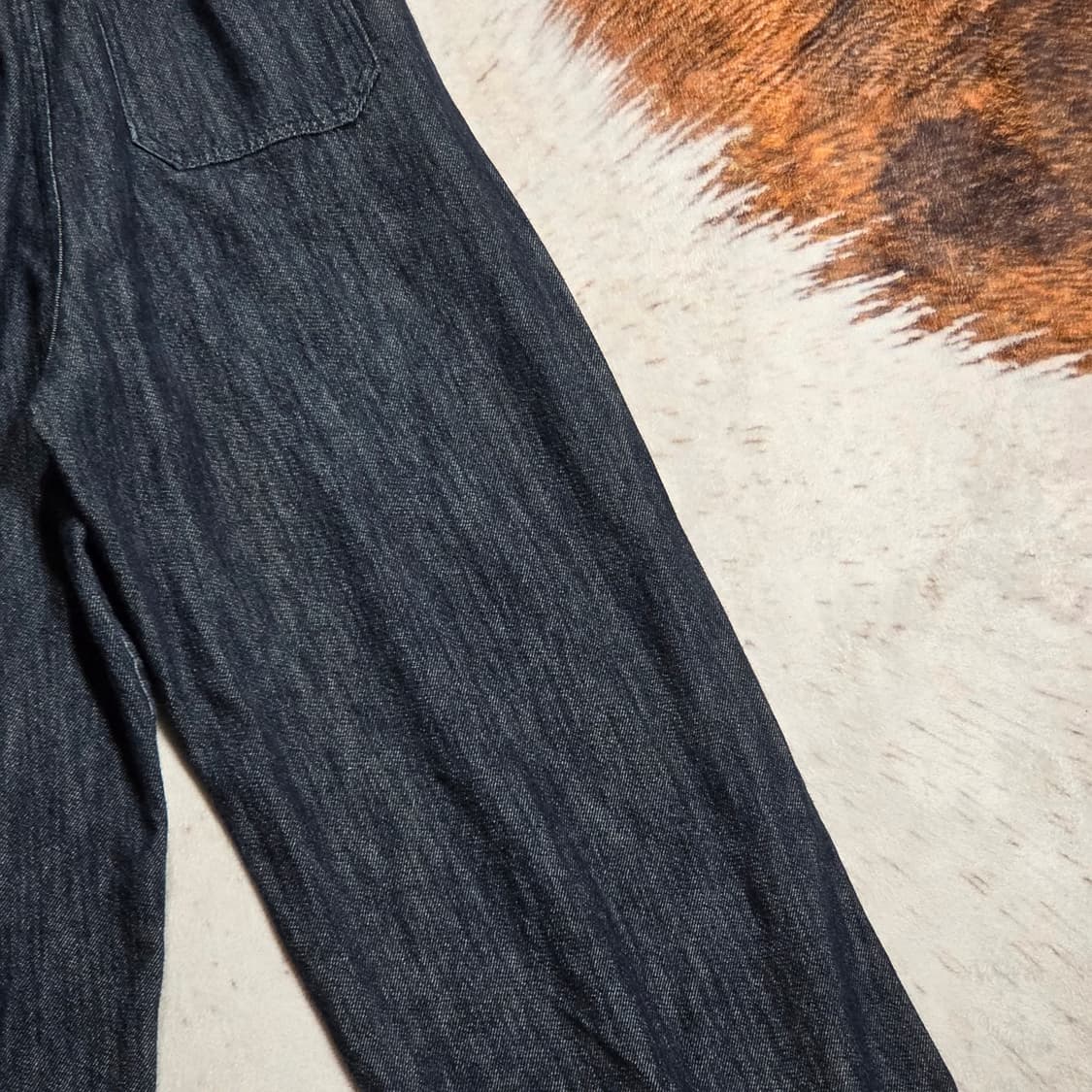 벨로아 와이드 밴딩 데님팬츠 상품이미지6