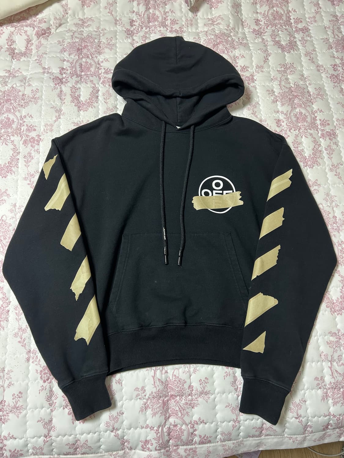 정품 오프화이트 후드티 S-90 블랙 상품이미지1