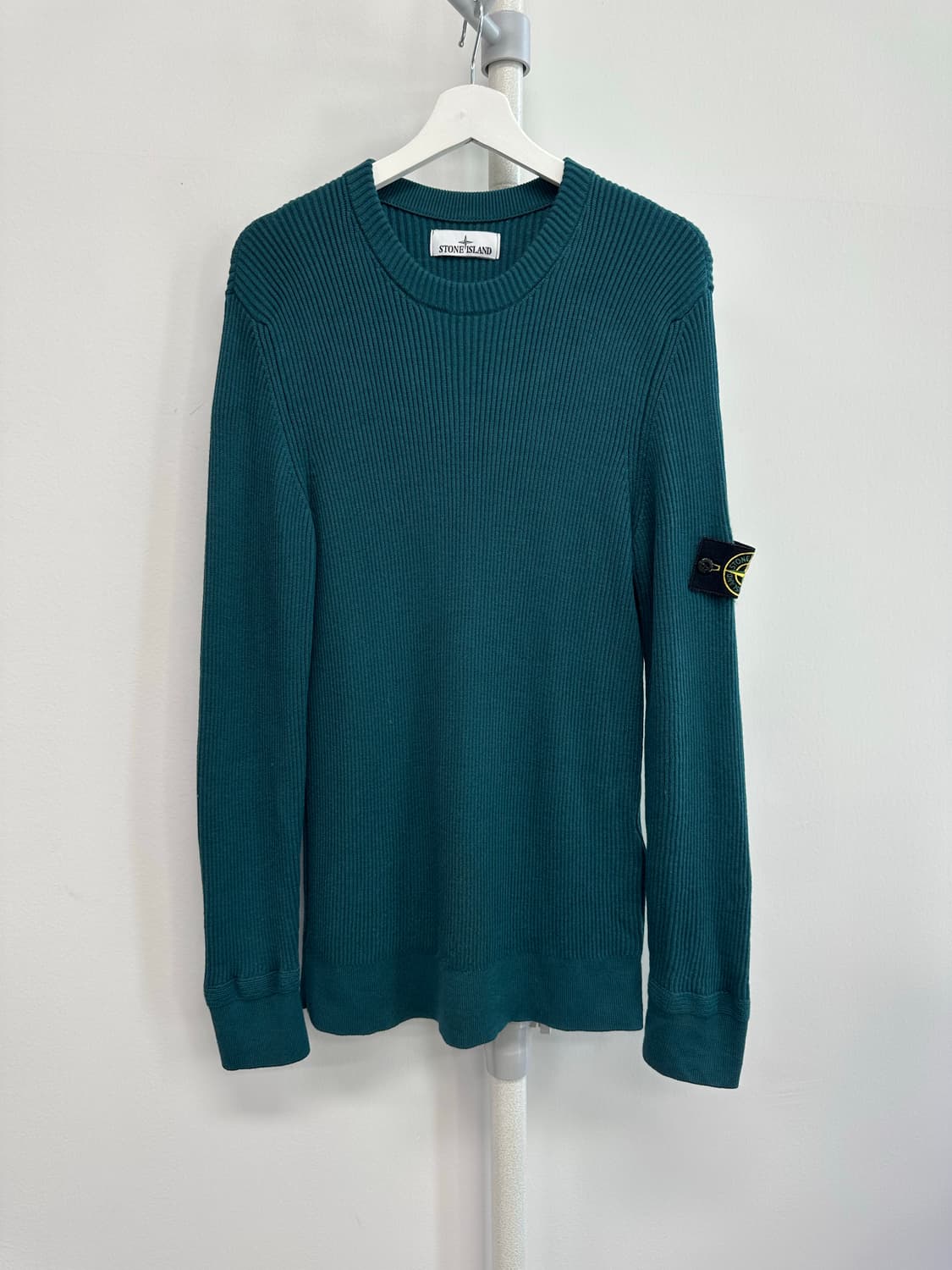 스톤아일랜드 풀 립 울 크루넥 니트 딥 제이드 상품이미지2