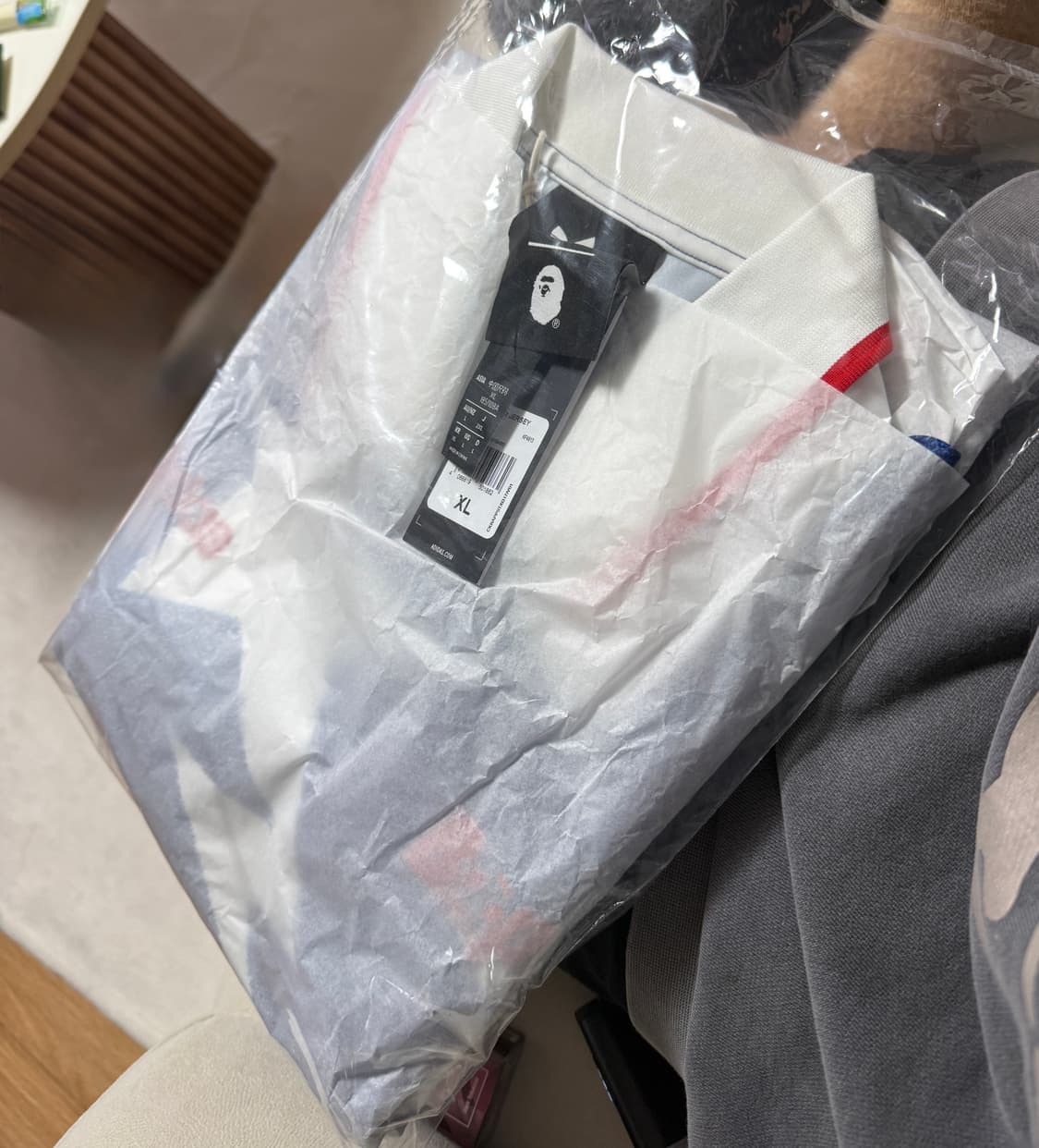 베이프 아디다스 풋볼 저지 롱슬리브 XL 상품이미지2