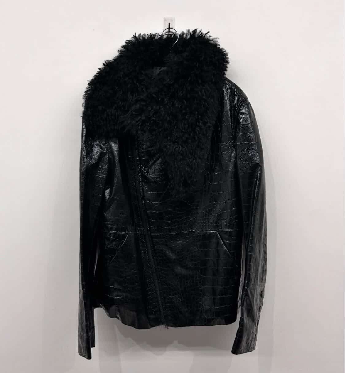 206homme 하이넥 사선 비대칭 레더자켓 상품이미지2