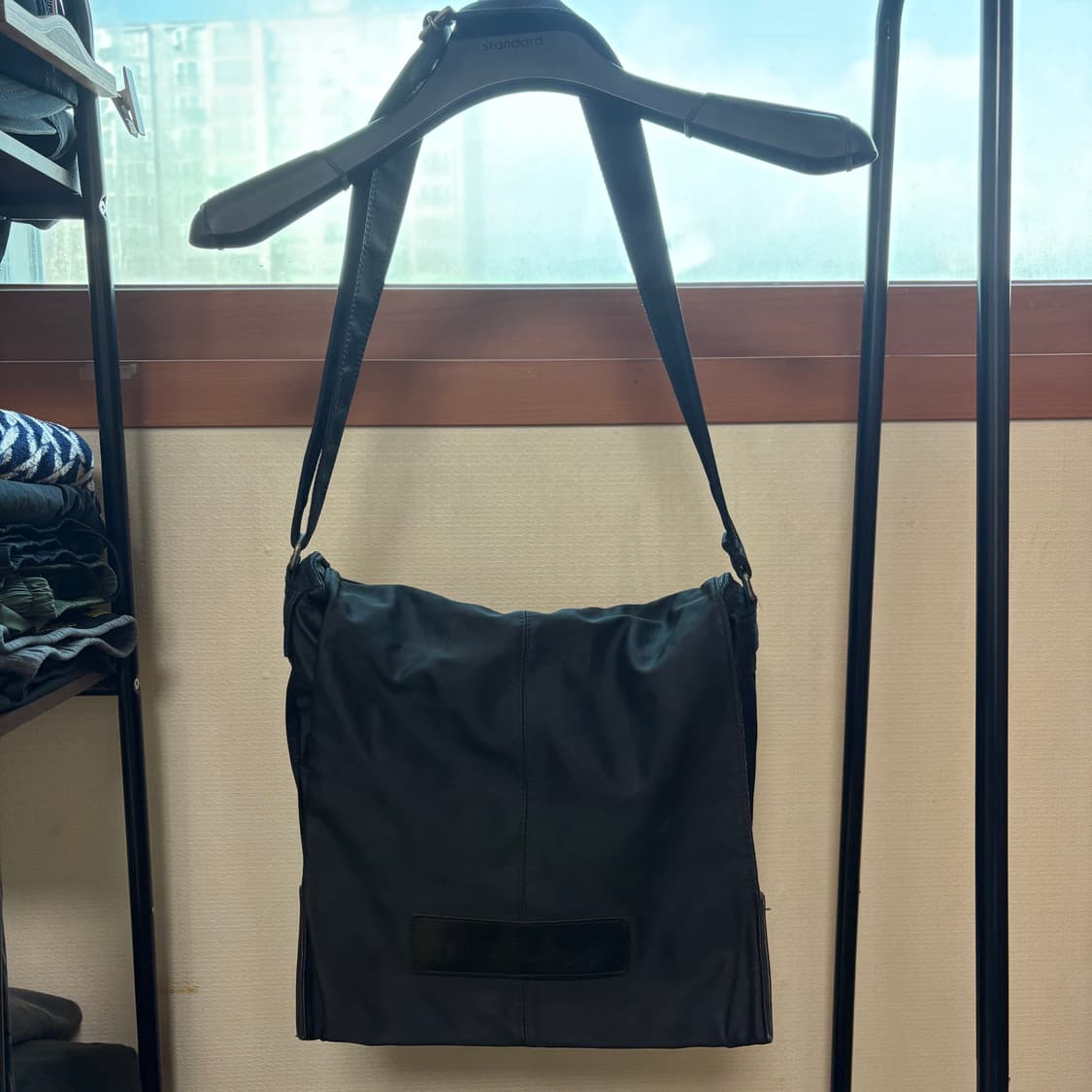 요지 야마모토 YSACCS 가죽패치 숄더백 상품이미지1