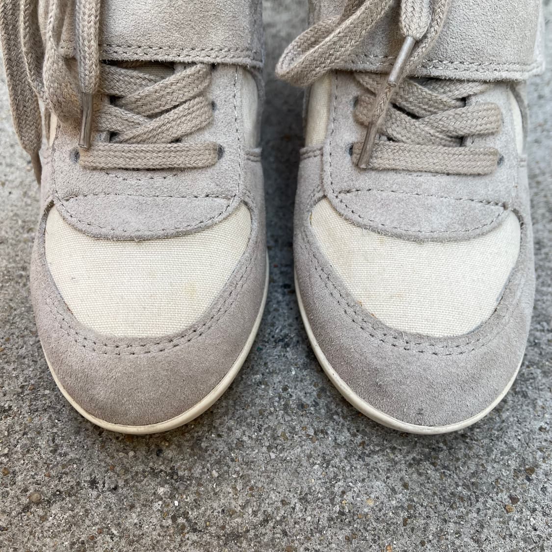 [36] ASH 베이지 스웨이드 웨지힐 스니커즈 (230) 상품이미지3