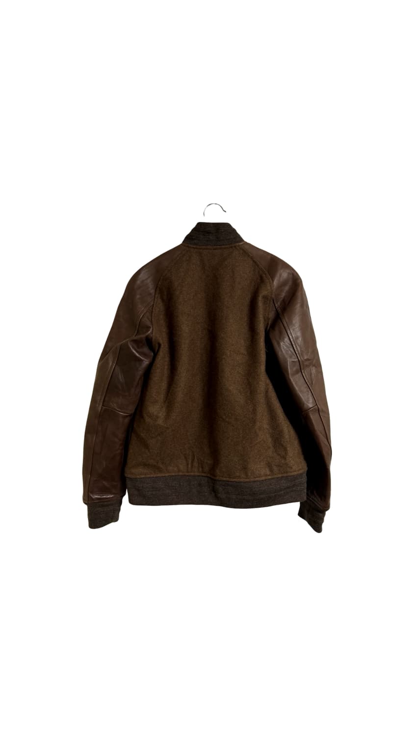 Waste Twice & Co 레더 슬리브 바시티 자켓 상품이미지2