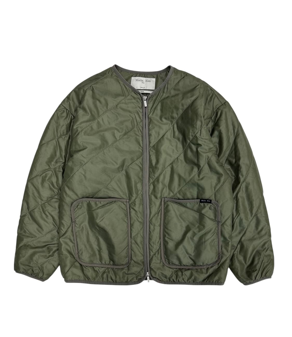 마뗑킴 칼라리스 퀄팅자켓 카키 (FREE) 상품이미지1