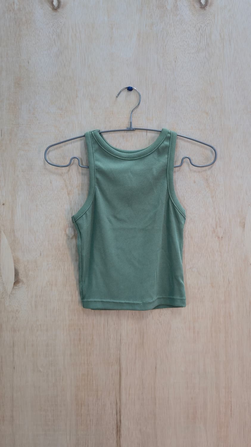 Lesmetins 슬리브리스 탑 그린 탑  상품이미지1