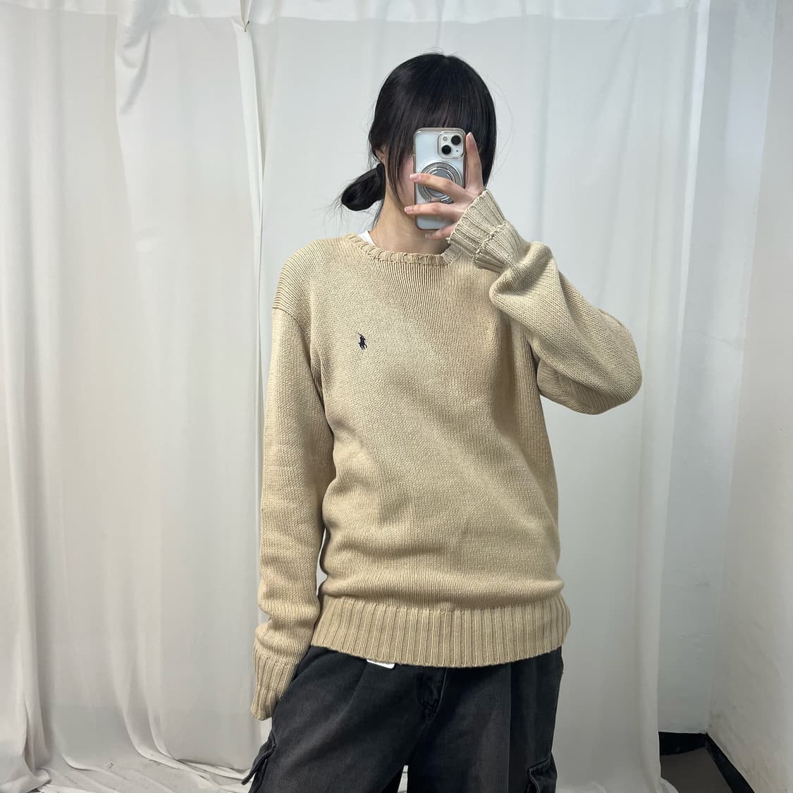 Polo Ralph Lauren beige knit 상품이미지1