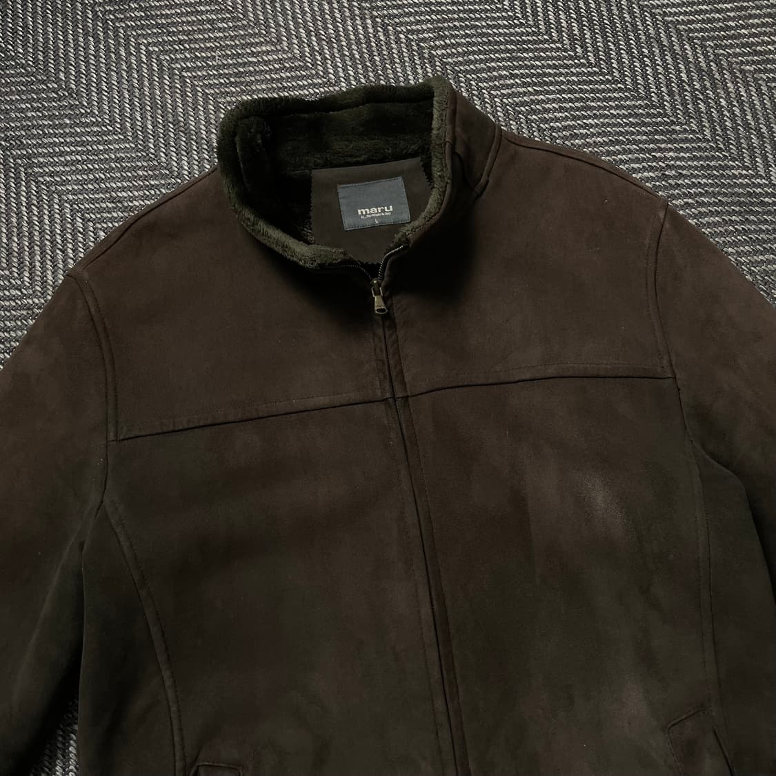 90s 마루 브라운 스웨이드 퍼 무스탕y 4961 상품이미지5