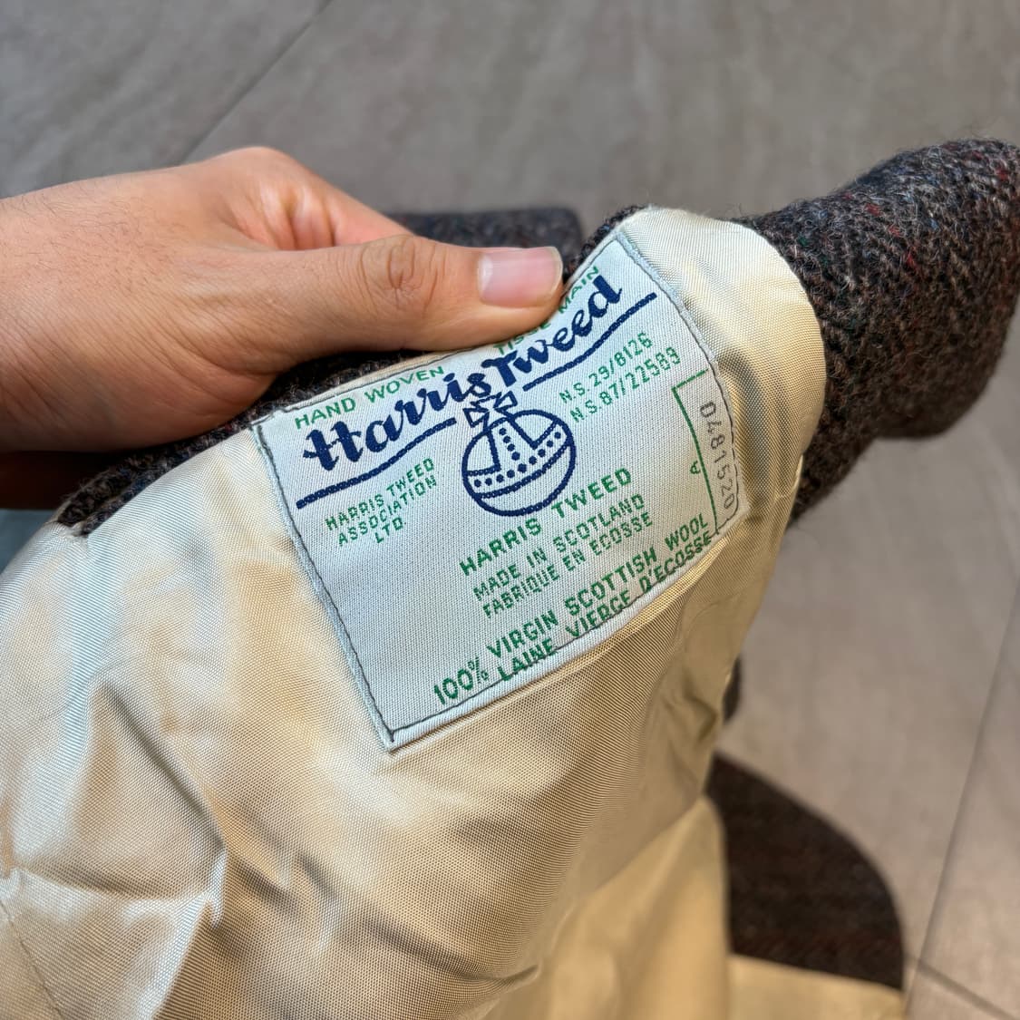 빈티지 해리스트위드 울 자켓 상품이미지8