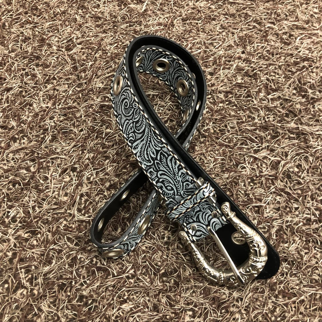 ALPACHINO 패턴 아일렛 벨트 상품이미지1