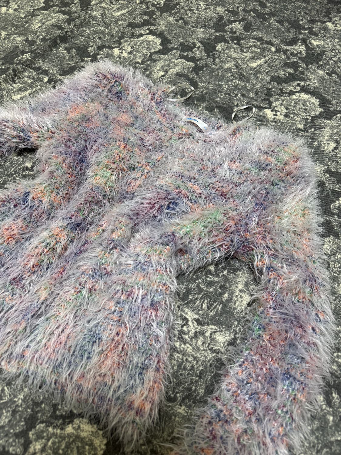 shoulder point rainbow knit zip up  상품이미지4