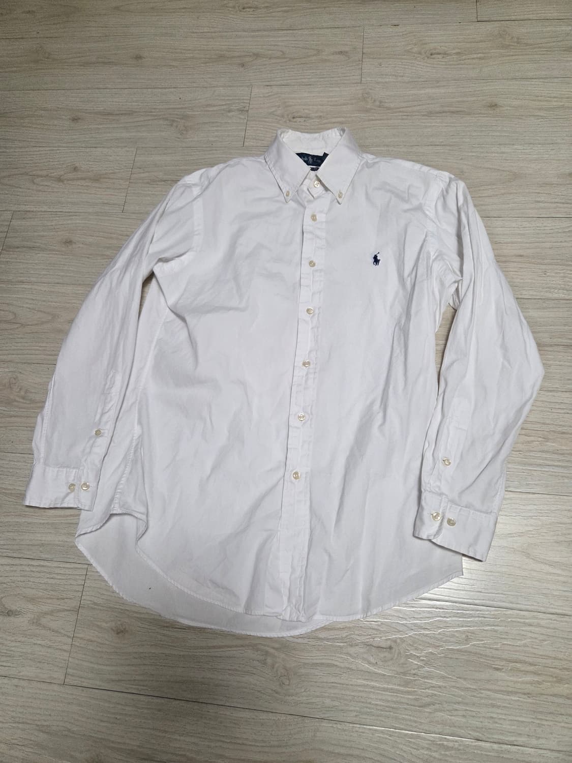 폴로 랄프로렌 커스텀핏 화이트 셔츠 L 상품이미지1