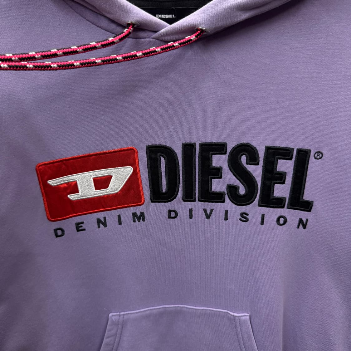 디젤 후드 원피스 전면 데님 디비전 로고 포인트 퍼플 상품이미지5