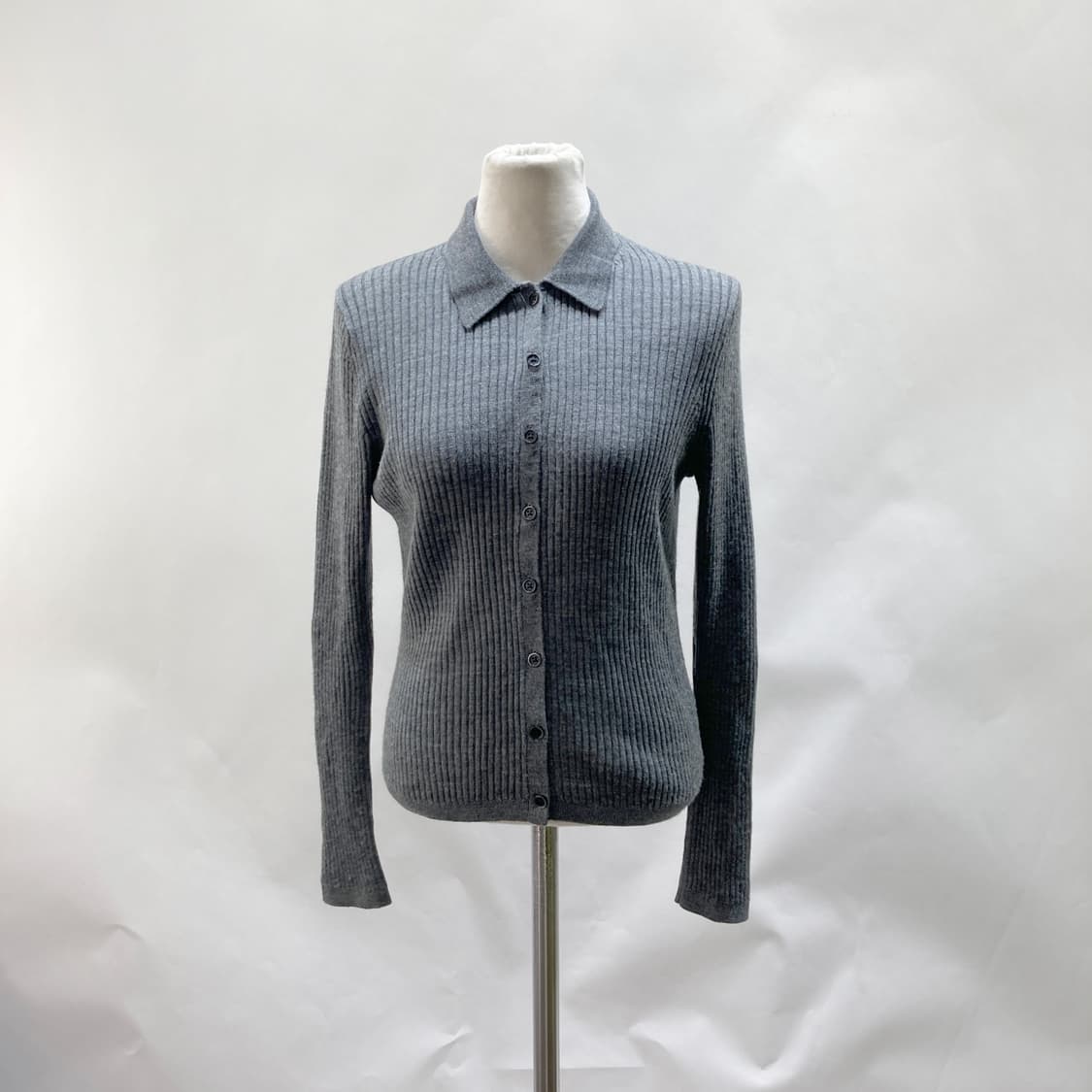 유니클로 여 순모카라니트 그레이 M 상품이미지1