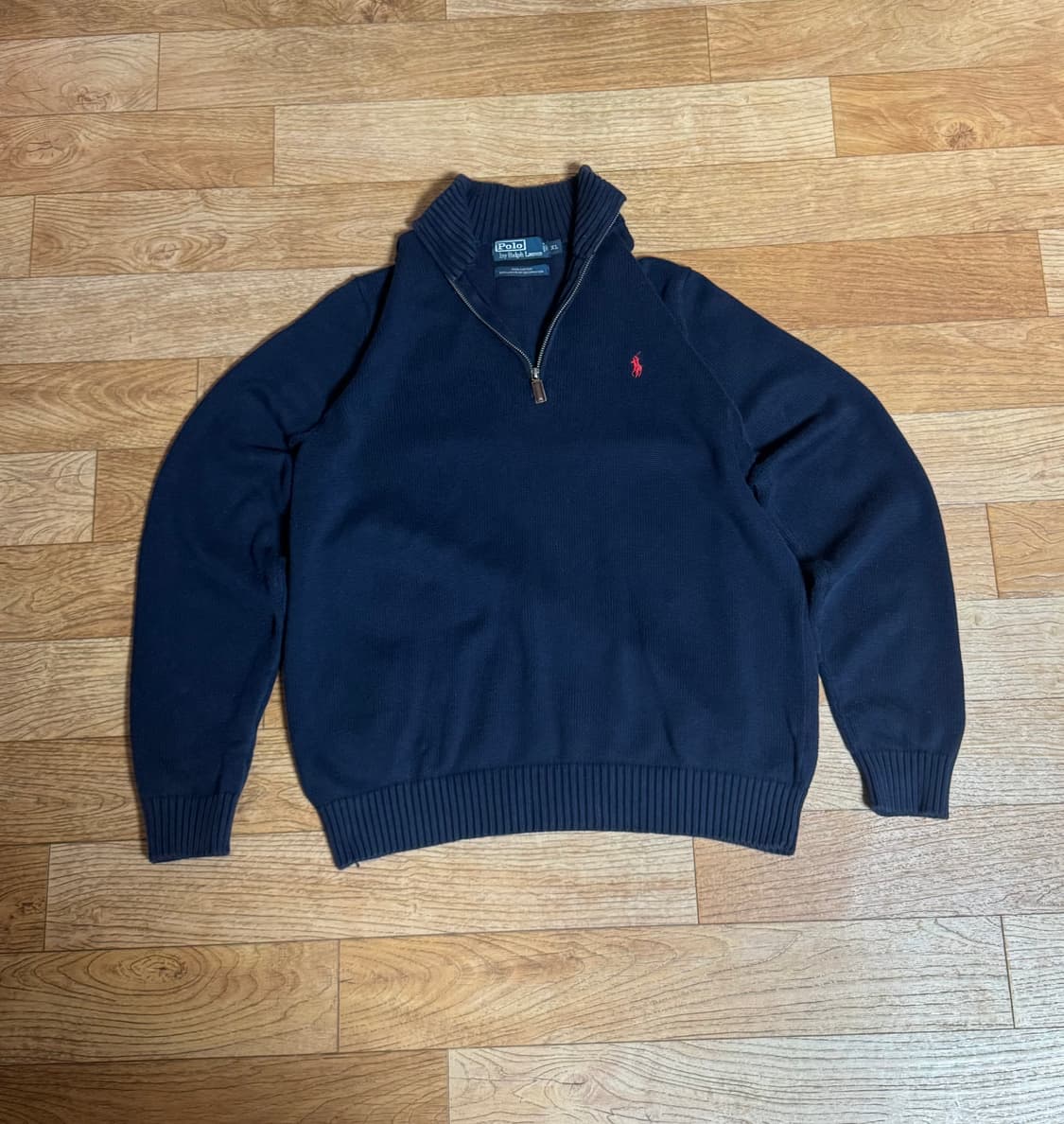 폴로  코튼 니트 반집업 상품이미지1