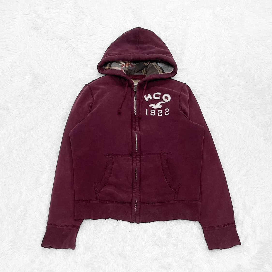홀리스터 1922 후드집업 버건디 상품이미지2