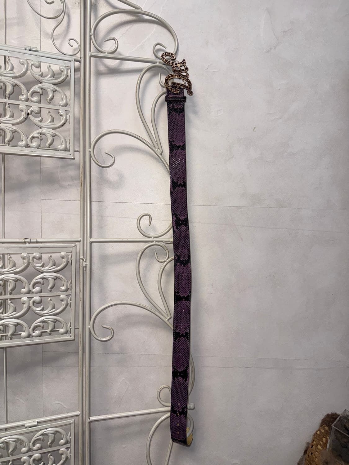 Dolce & Gabbana purple python cubic belt 상품이미지5