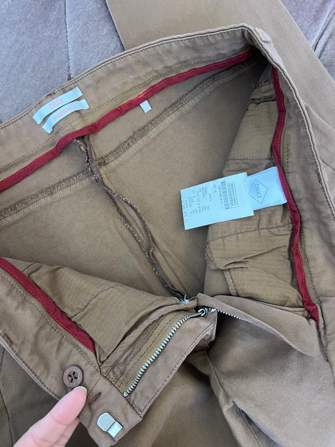 오일릴리 여자 브라운 코튼바지 면바지  상품이미지5