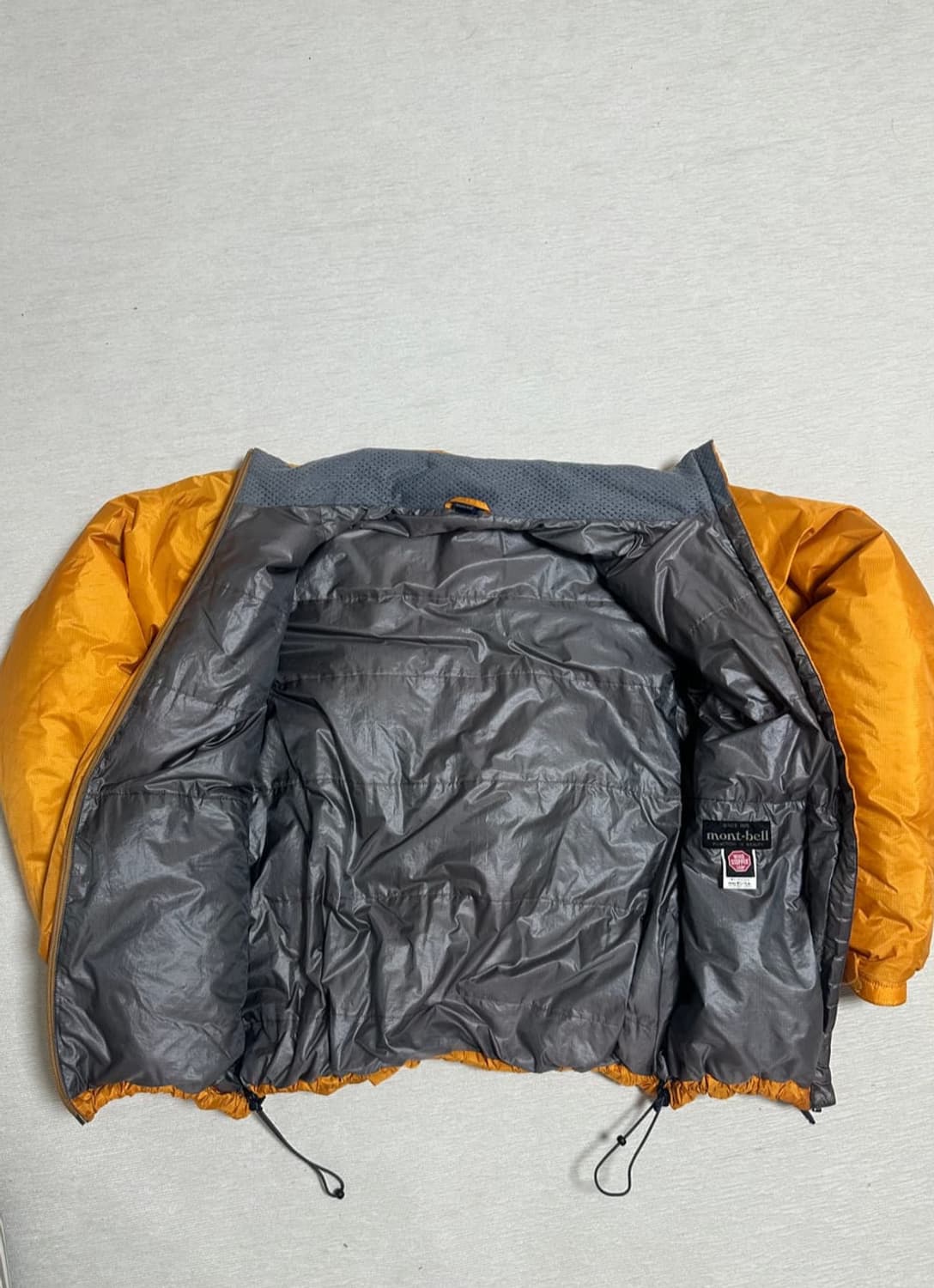 90s mont-bell vintage japan 경량 다운 패딩 오렌지 상품이미지2