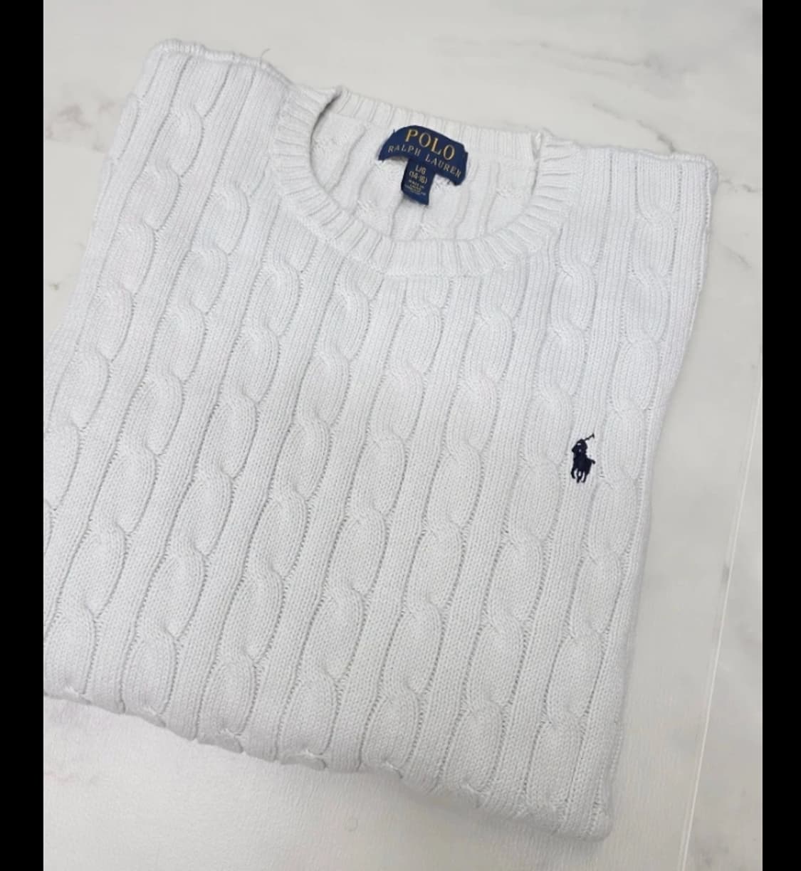 폴로 케이블 니트 흰색 ~66 상품이미지1