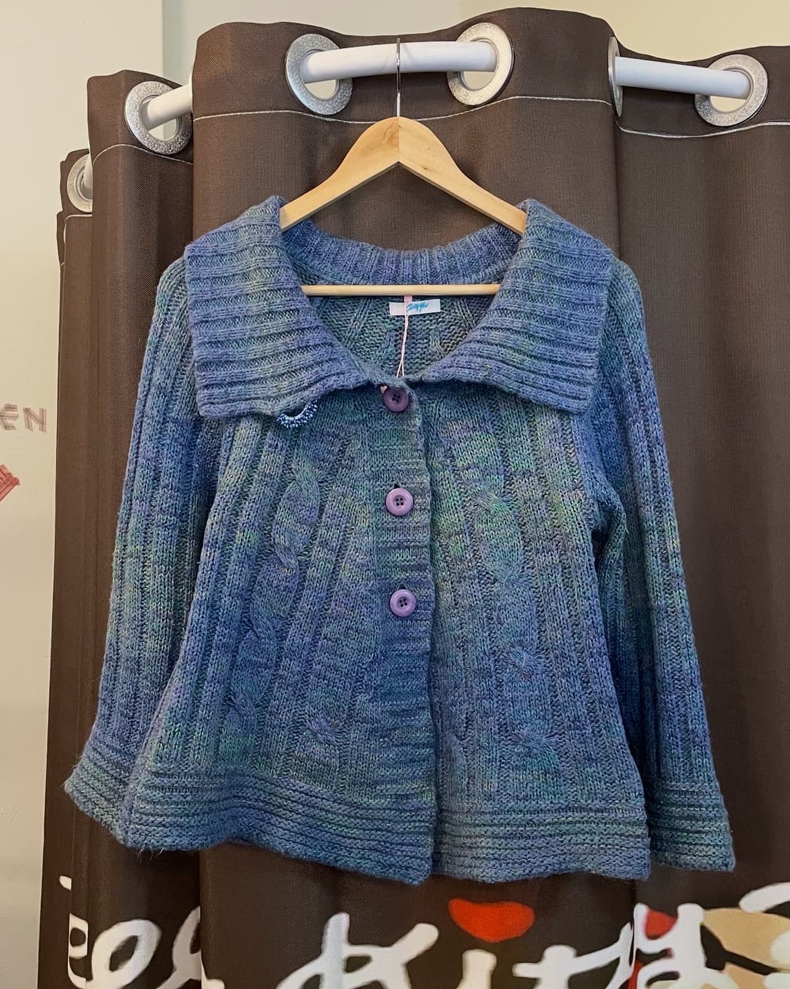 블루멜란지 니트 가디건[무배] 상품이미지3