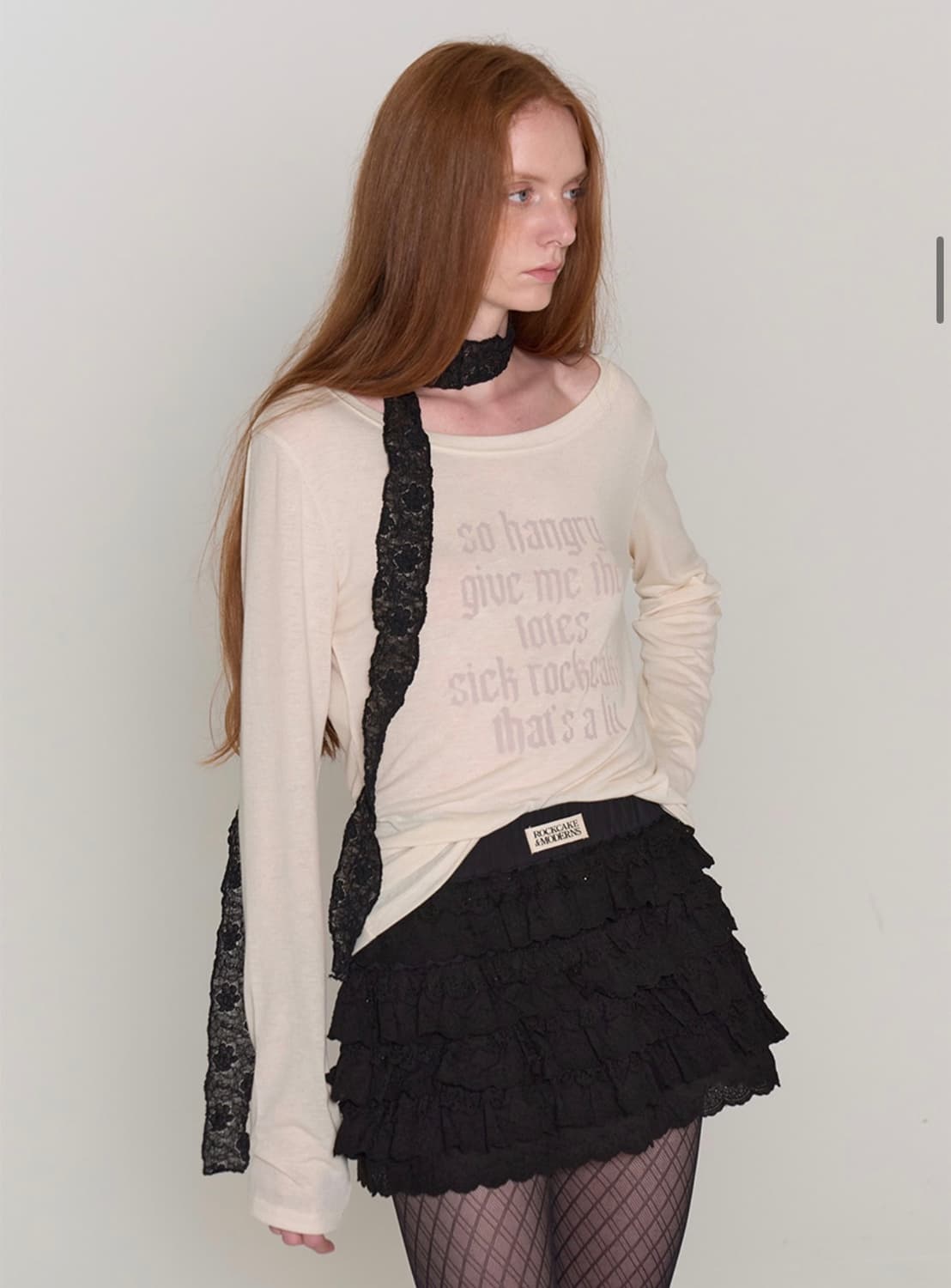 락케이크 Funk Mesh Top - Cream 상품이미지2